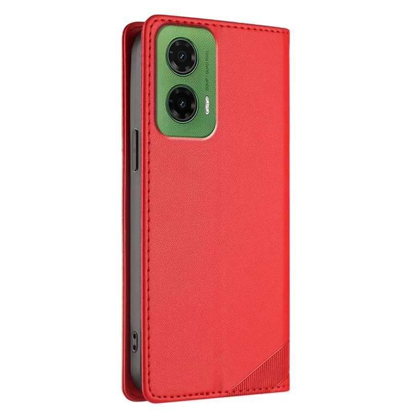 For Motorola Moto G35 5G Phone Cases Punk Style Imprinted Wallet Stand Leather Cover - Red-Cellmalls