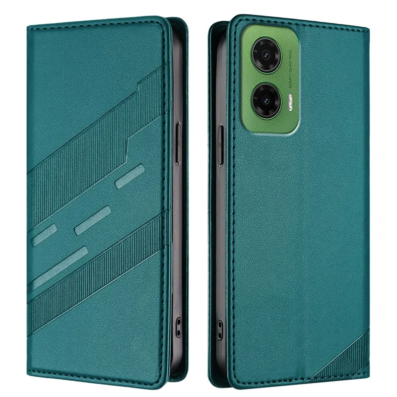 For Motorola Moto G35 5G Phone Cases Punk Style Imprinted Wallet Stand Leather Cover - Red-Cellmalls