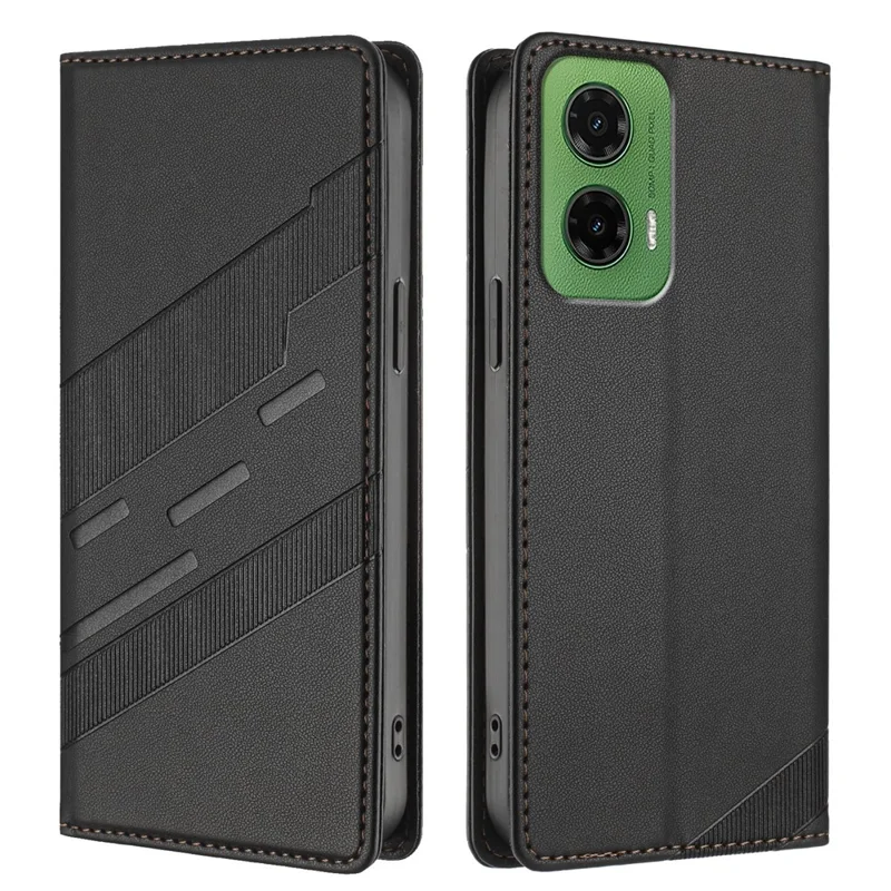 For Motorola Moto G35 5G Phone Cases Punk Style Imprinted Wallet Stand Leather Cover - Red-Cellmalls