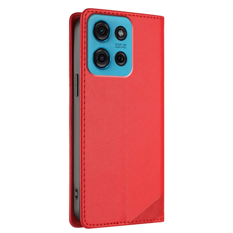 For Motorola Moto G75 5G Phone Cases Punk Style Imprinted Wallet Stand Leather Cover - Red-Cellmalls