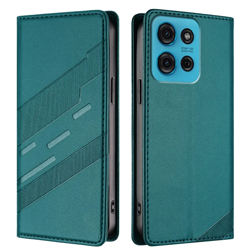 For Motorola Moto G75 5G Phone Cases Punk Style Imprinted Wallet Stand Leather Cover - Red-Cellmalls