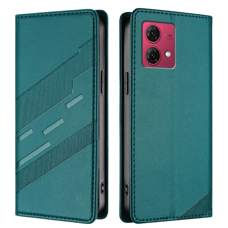 For Motorola Moto G84 5G Phone Cases Punk Style Imprinted Wallet Stand Leather Cover - Red-Cellmalls