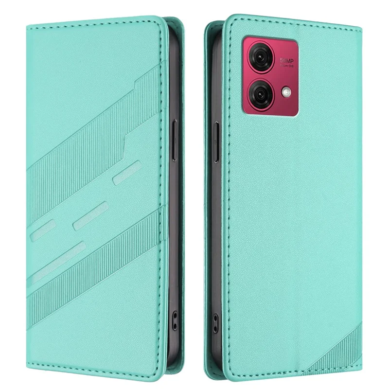 For Motorola Moto G84 5G Phone Cases Punk Style Imprinted Wallet Stand Leather Cover - Red-Cellmalls