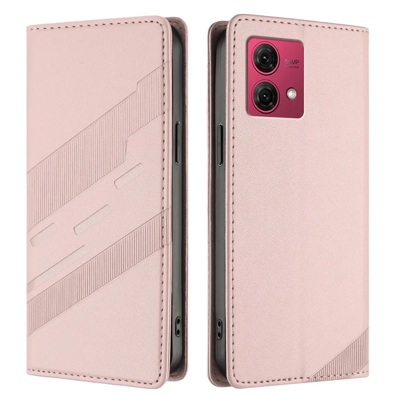 For Motorola Moto G84 5G Phone Cases Punk Style Imprinted Wallet Stand Leather Cover - Red-Cellmalls