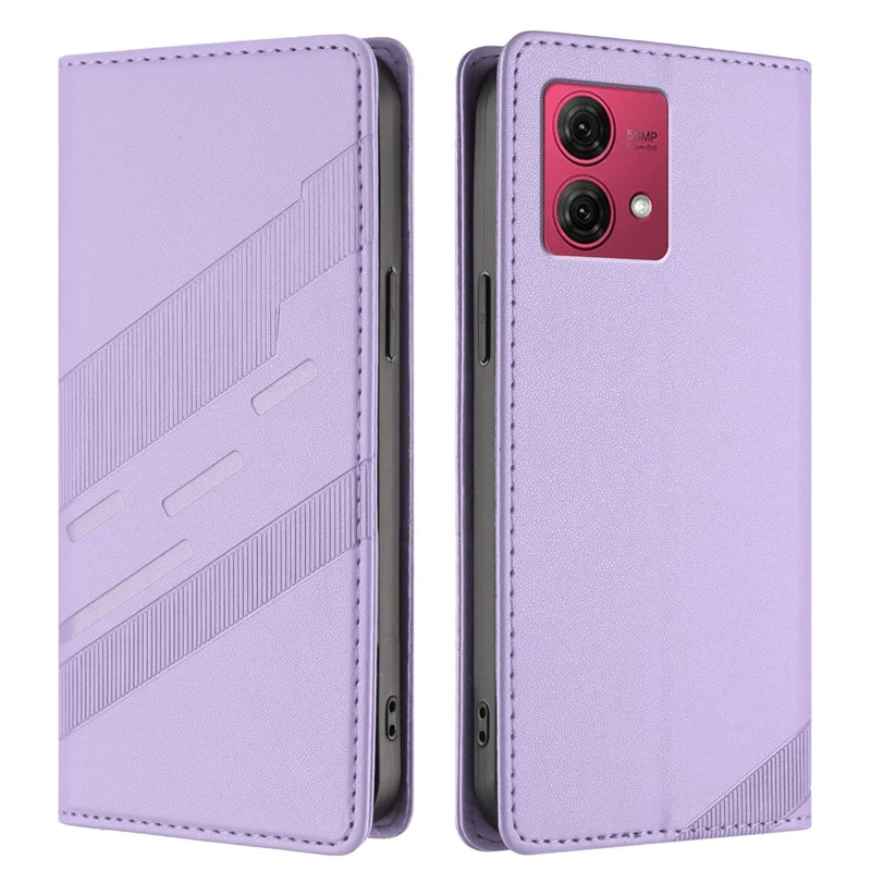 For Motorola Moto G84 5G Phone Cases Punk Style Imprinted Wallet Stand Leather Cover - Red-Cellmalls