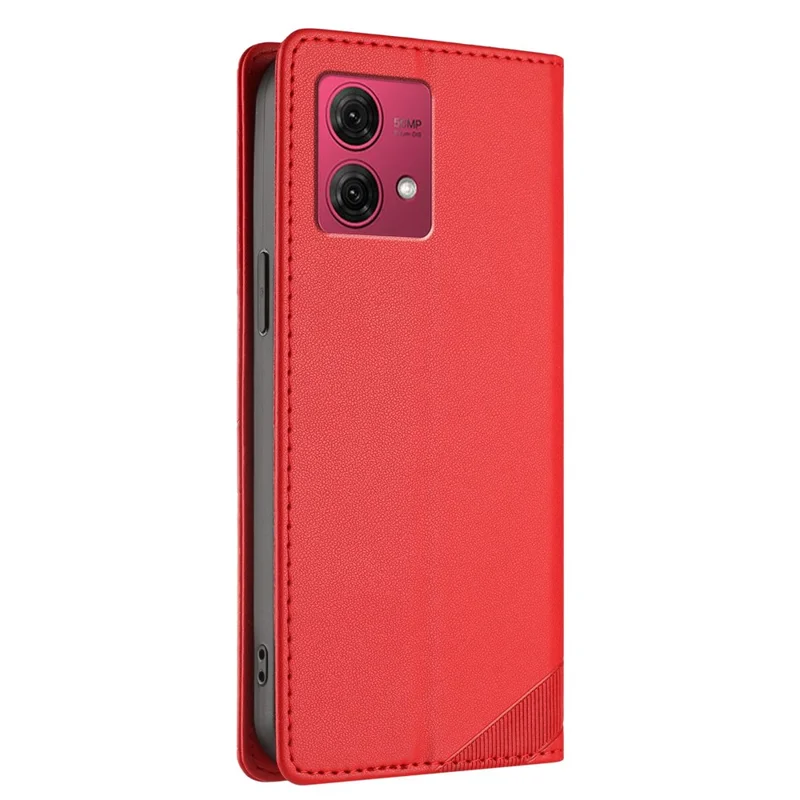 For Motorola Moto G84 5G Phone Cases Punk Style Imprinted Wallet Stand Leather Cover - Red-Cellmalls