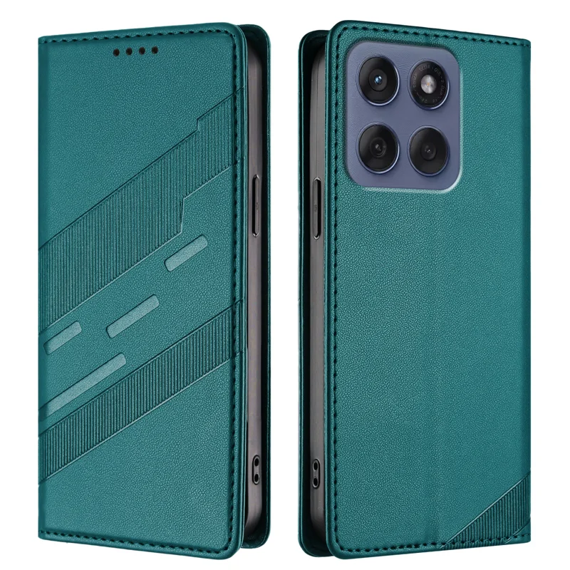 For Motorola Moto G56 5G Phone Cases Punk Style Imprinted Wallet Stand Leather Cover - Red-Cellmalls