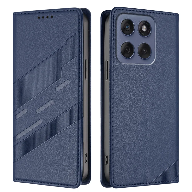 For Motorola Moto G86 5G Phone Cases Punk Style Imprinted Wallet Stand Leather Cover - Red-Cellmalls