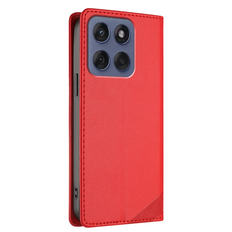 For Motorola Moto G86 5G Phone Cases Punk Style Imprinted Wallet Stand Leather Cover - Red-Cellmalls