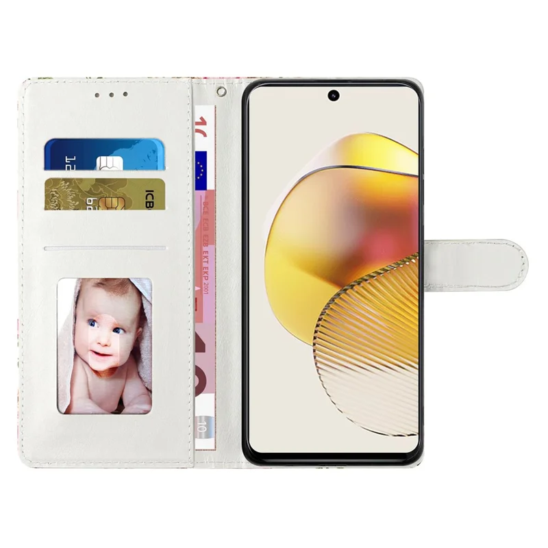 For Motorola Moto G84 5G Leather Case Wallet Cover with Card Slot Holder Stand - Blue Butterfly-Cellmalls