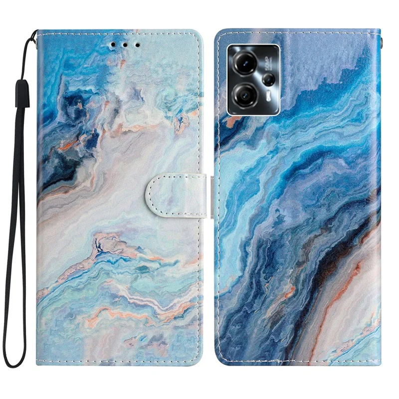 For Motorola Moto G13 4G / G23 4G / G53 5G PU Leather Wallet Case Pattern Printing Stand Flip Protective Cover - Two Wolves-Cellmalls
