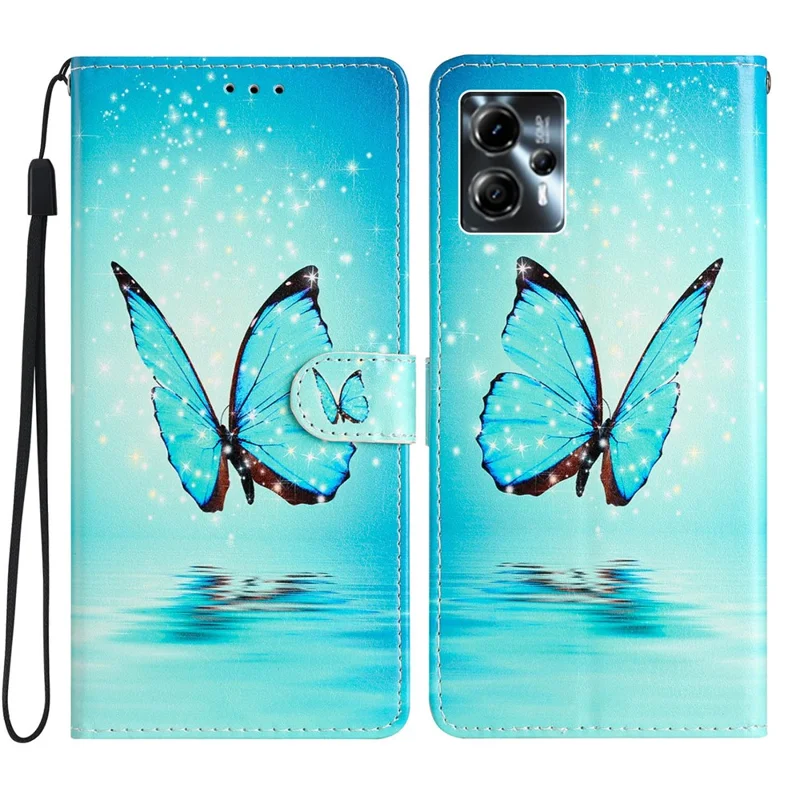 For Motorola Moto G13 4G / G23 4G / G53 5G PU Leather Wallet Case Pattern Printing Stand Flip Protective Cover - Two Wolves-Cellmalls