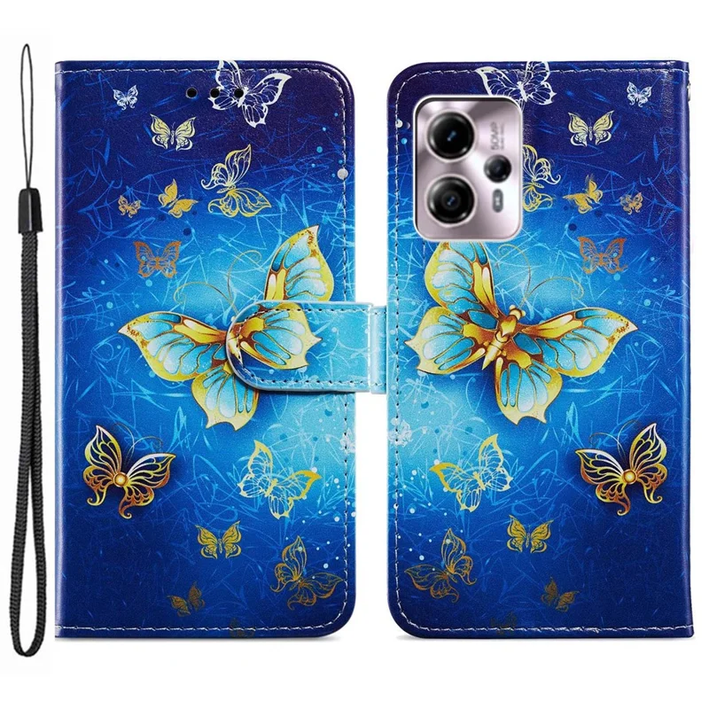 For Motorola Moto G13 4G / G23 4G / G53 5G PU Leather Wallet Case Pattern Printing Stand Flip Protective Cover - Two Wolves-Cellmalls