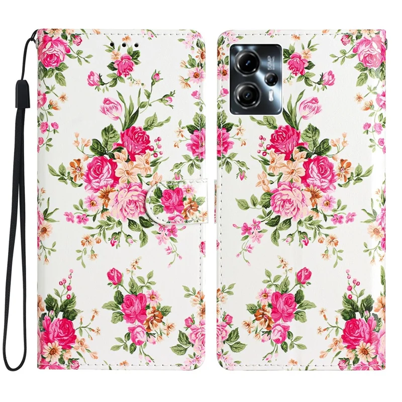 For Motorola Moto G13 4G / G23 4G / G53 5G PU Leather Wallet Case Pattern Printing Stand Flip Protective Cover - Two Wolves-Cellmalls