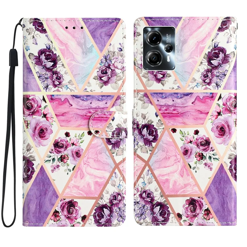 For Motorola Moto G13 4G / G23 4G / G53 5G PU Leather Wallet Case Pattern Printing Stand Flip Protective Cover - Two Wolves-Cellmalls