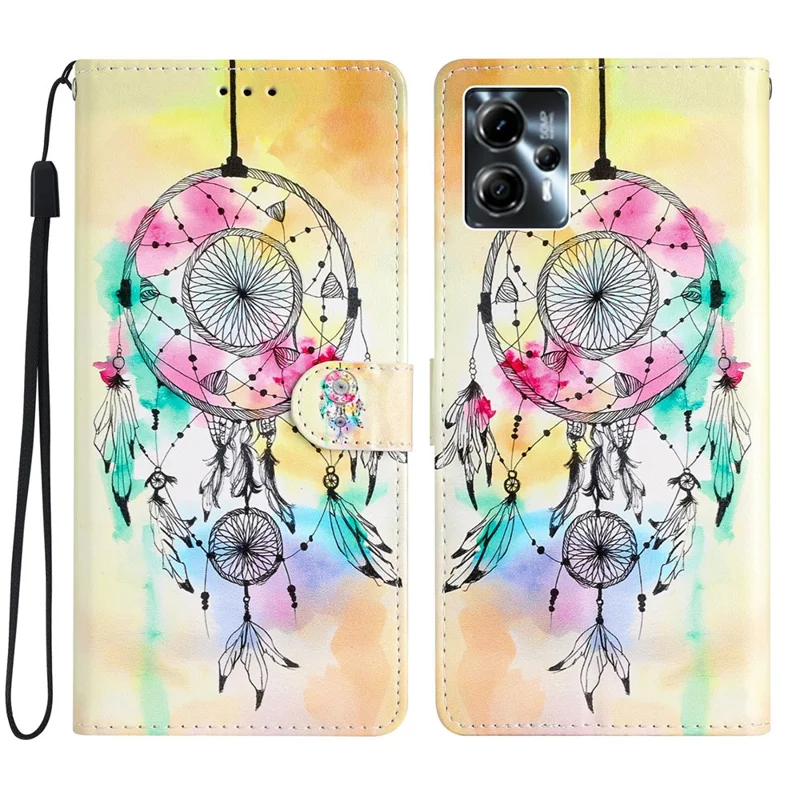 For Motorola Moto G13 4G / G23 4G / G53 5G PU Leather Wallet Case Pattern Printing Stand Flip Protective Cover - Two Wolves-Cellmalls