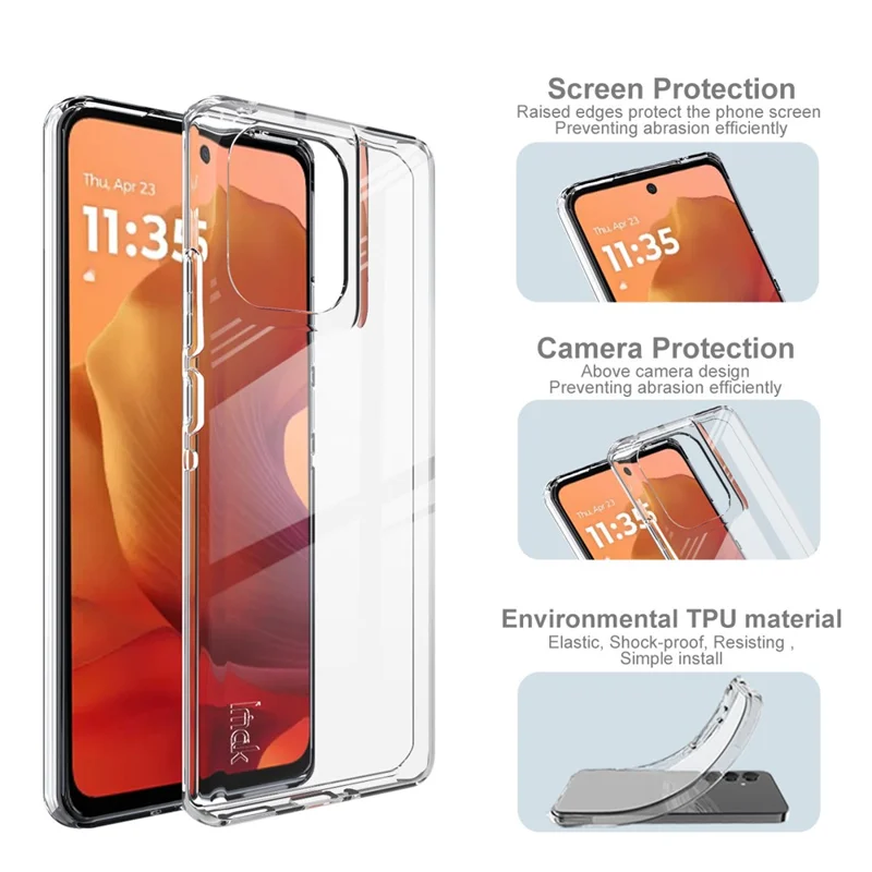 IMAK UX-10 Series For Motorola Edge 50 5G / 50 Pro 5G Clear Phone Case Soft TPU Mobile Back Cover-Cellmalls