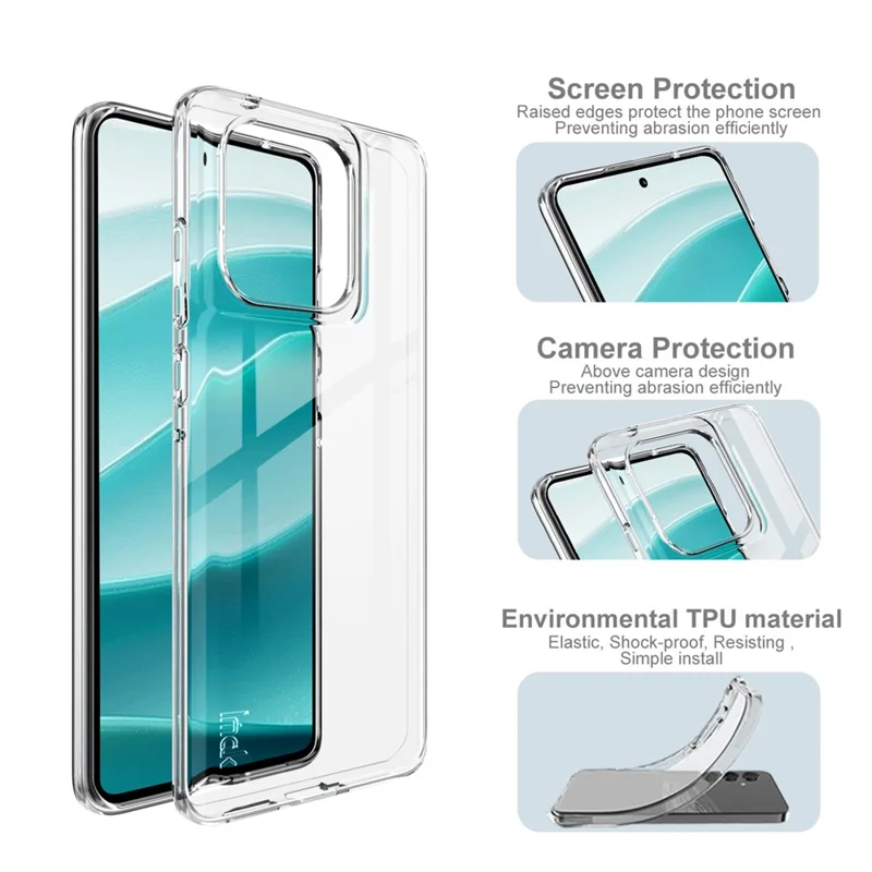 IMAK UX-10 Series Clear Phone Case For Motorola Edge 60 5G  /  60 Fusion 5G  /  60S 5G Soft TPU Mobile Back Cover-Cellmalls