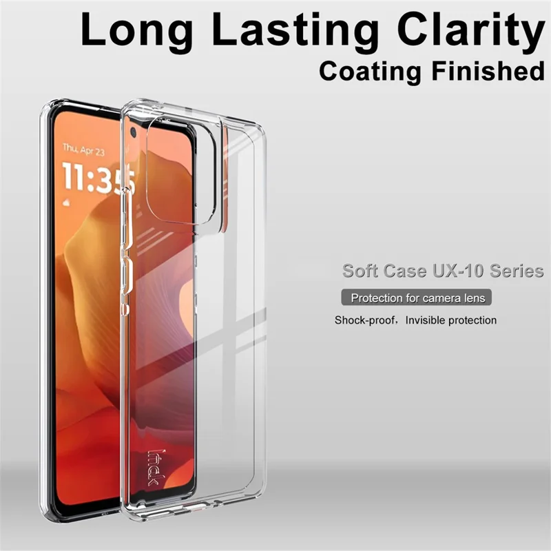 IMAK UX-10 Series For Motorola Edge 50 5G / 50 Pro 5G Clear Phone Case Soft TPU Mobile Back Cover-Cellmalls