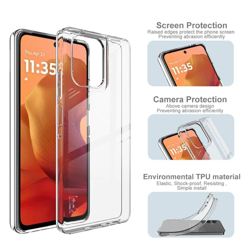 IMAK UX-10 Series For Motorola Moto G Power (2025) Clear Phone Case Soft TPU Mobile Back Cover-Cellmalls