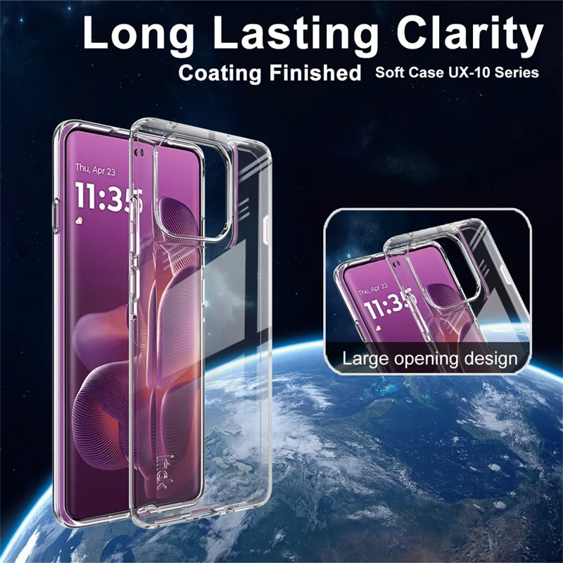 IMAK UX-10 Series For Motorola Edge 60 Pro 5G Clear Phone Case Soft TPU Mobile Back Cover-Cellmalls