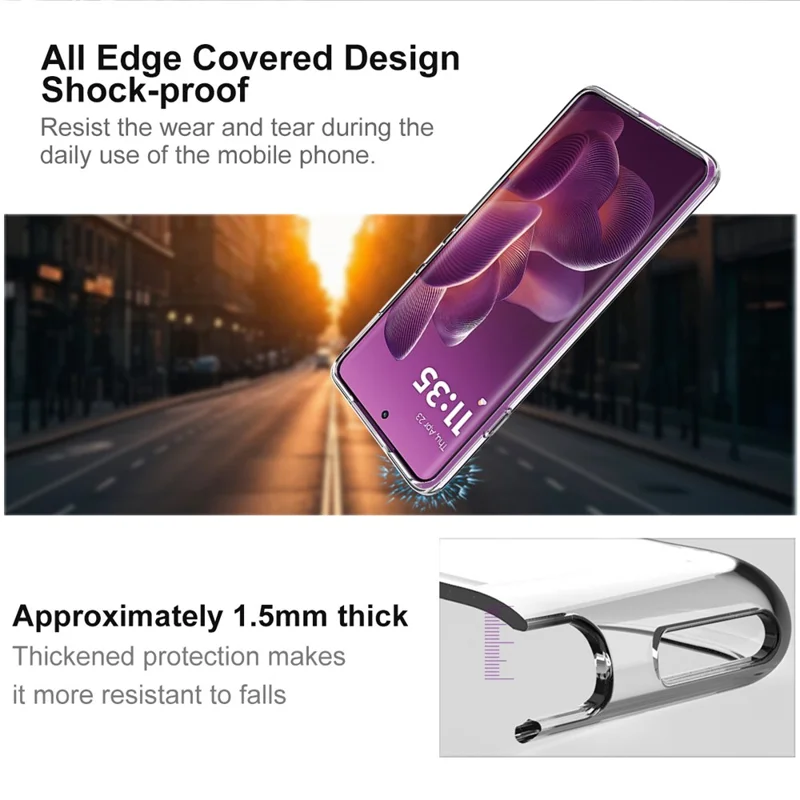 IMAK UX-10 Series For Motorola Edge 60 Pro 5G Clear Phone Case Soft TPU Mobile Back Cover-Cellmalls