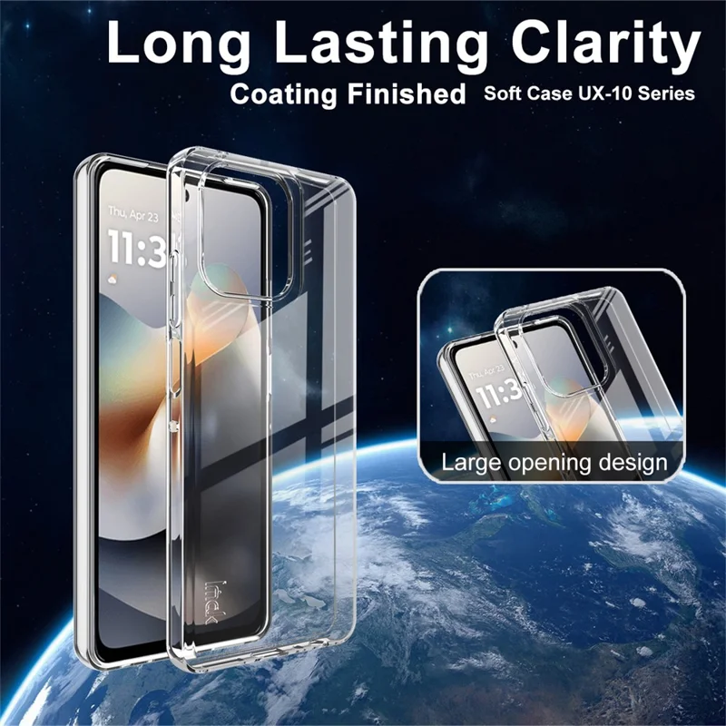 IMAK UX-10 Series For Motorola Moto G56 5G Clear Phone Case Soft TPU Mobile Back Cover-Cellmalls