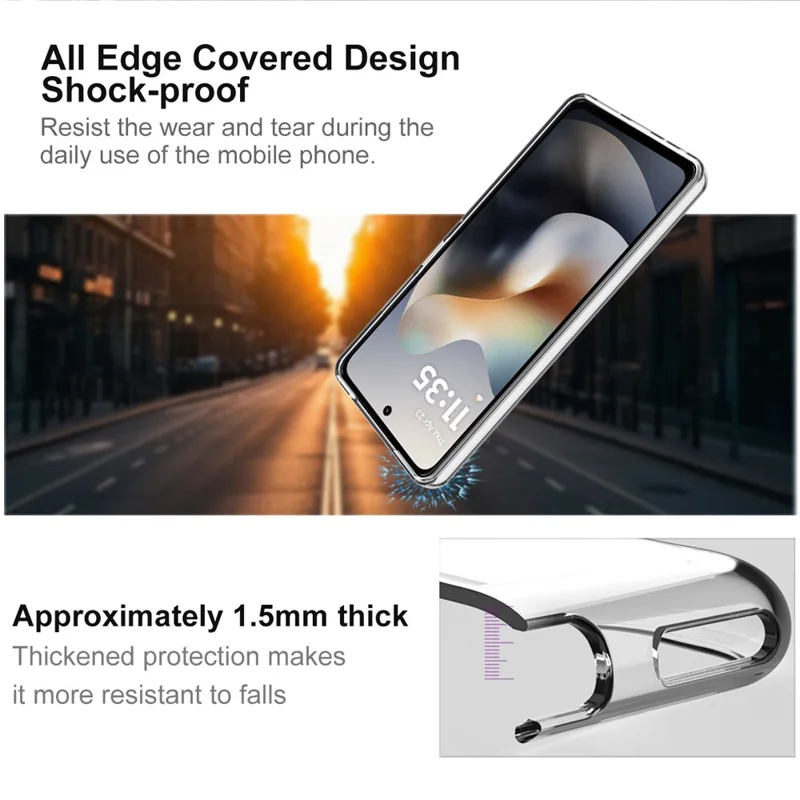 IMAK UX-10 Series For Motorola Moto G56 5G Clear Phone Case Soft TPU Mobile Back Cover-Cellmalls