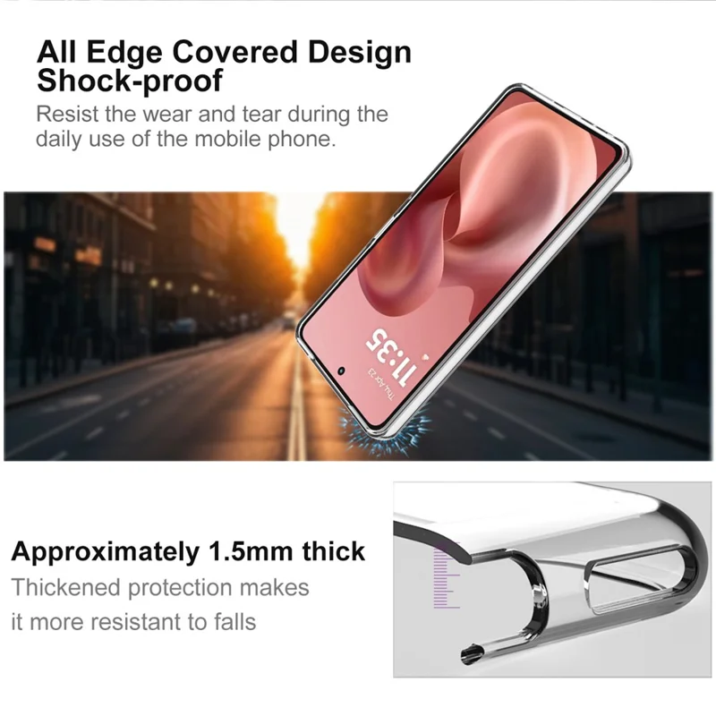 IMAK UX-10 Series For Motorola Moto G86 Power 5G Clear Phone Case Soft TPU Mobile Back Cover-Cellmalls