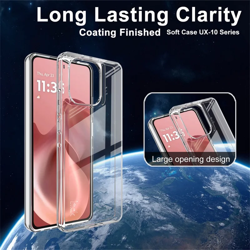 IMAK UX-10 Series For Motorola Moto G86 Power 5G Clear Phone Case Soft TPU Mobile Back Cover-Cellmalls
