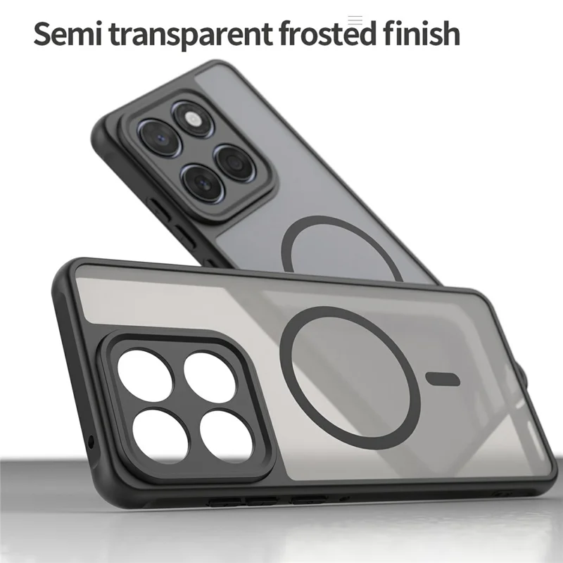 For Motorola Edge 60 Fusion 5G  /  Edge 60 5G Case Compatible with MagSafe Anti Drop PC + TPU Phone Cover - Black-Cellmalls