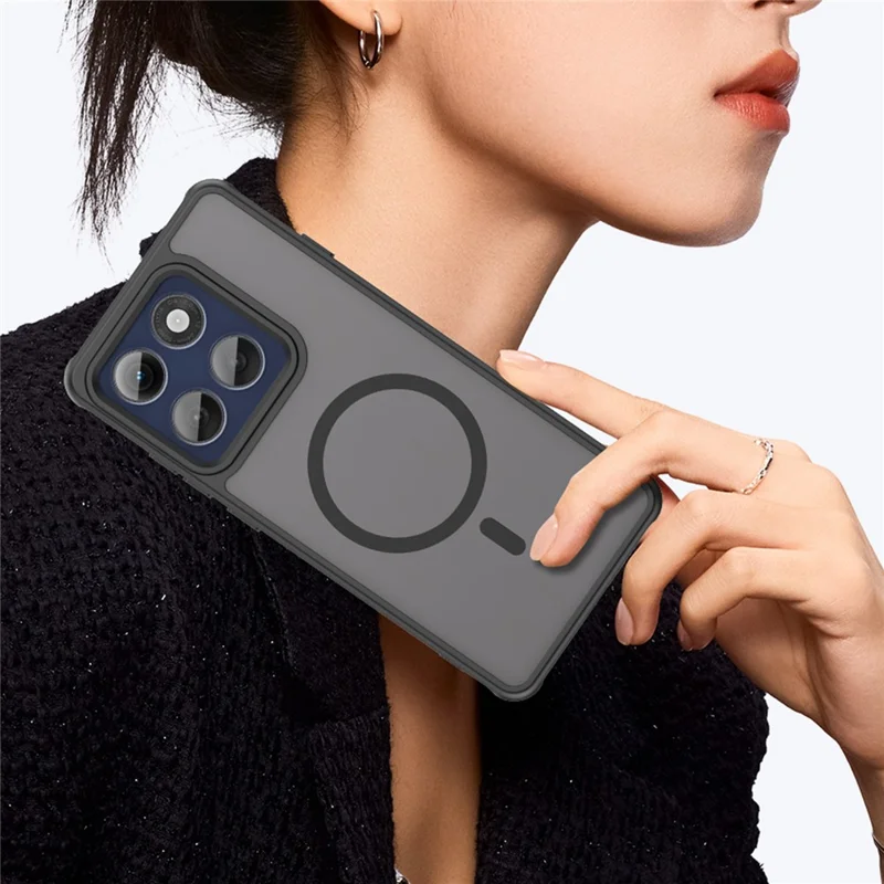 For Motorola Edge 60 Pro 5G Case Compatible with MagSafe Anti Drop PC + TPU Phone Cover - Black-Cellmalls