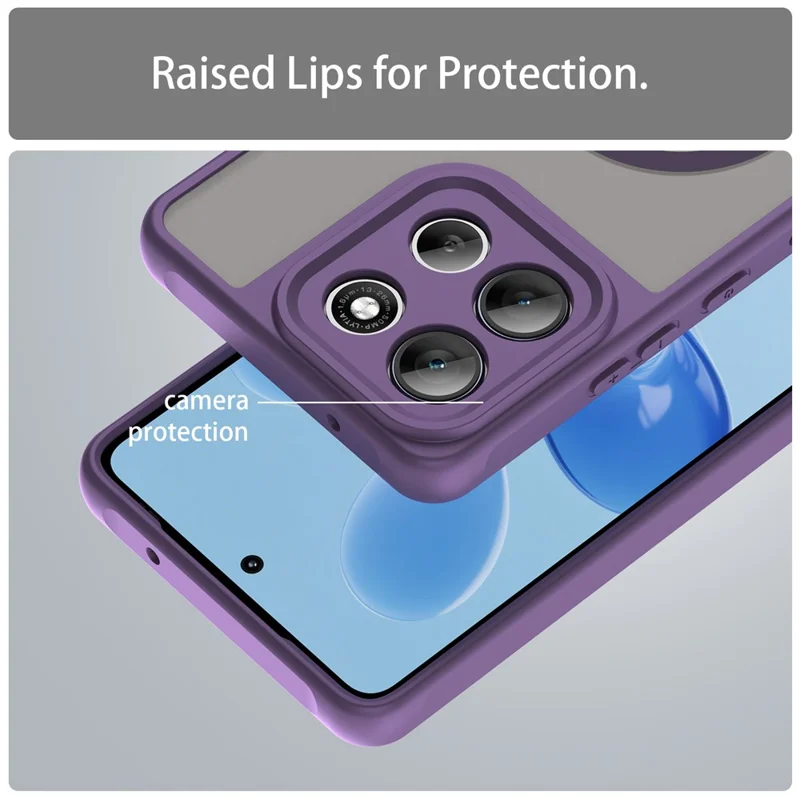 For Motorola Moto G100 Pro 5G Case Compatible with MagSafe Anti Drop PC + TPU Phone Cover - Purple-Cellmalls