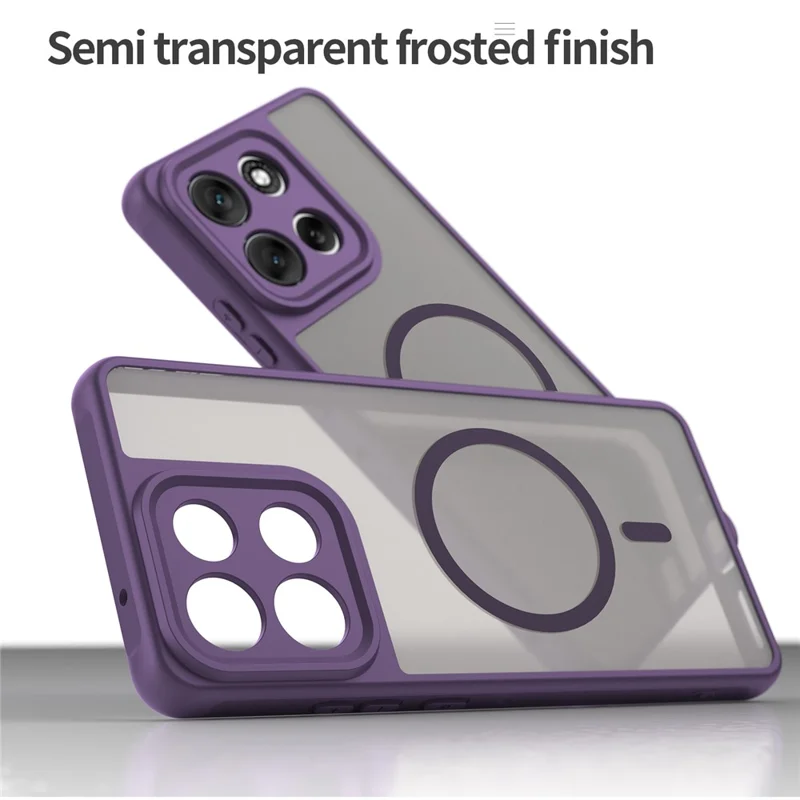 For Motorola Moto G100 Pro 5G Case Compatible with MagSafe Anti Drop PC + TPU Phone Cover - Purple-Cellmalls