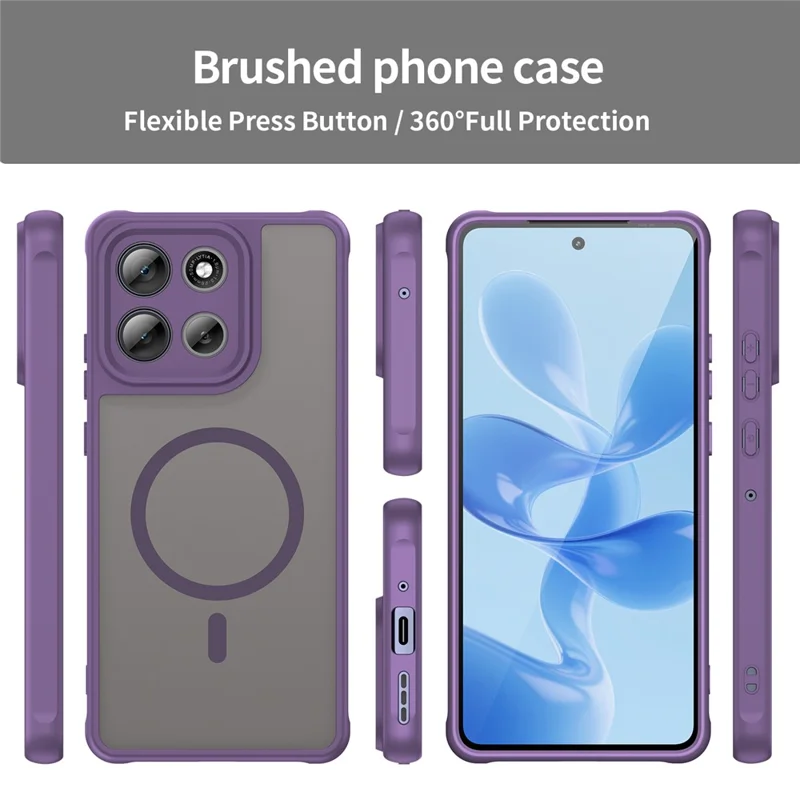 For Motorola Moto G100 Pro 5G Case Compatible with MagSafe Anti Drop PC + TPU Phone Cover - Purple-Cellmalls