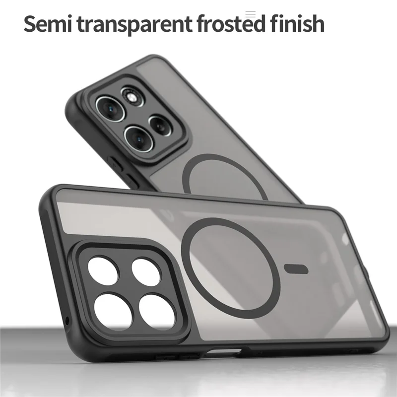 For Motorola Moto G56 5G Case Compatible with MagSafe Anti Drop PC + TPU Phone Cover - Black-Cellmalls