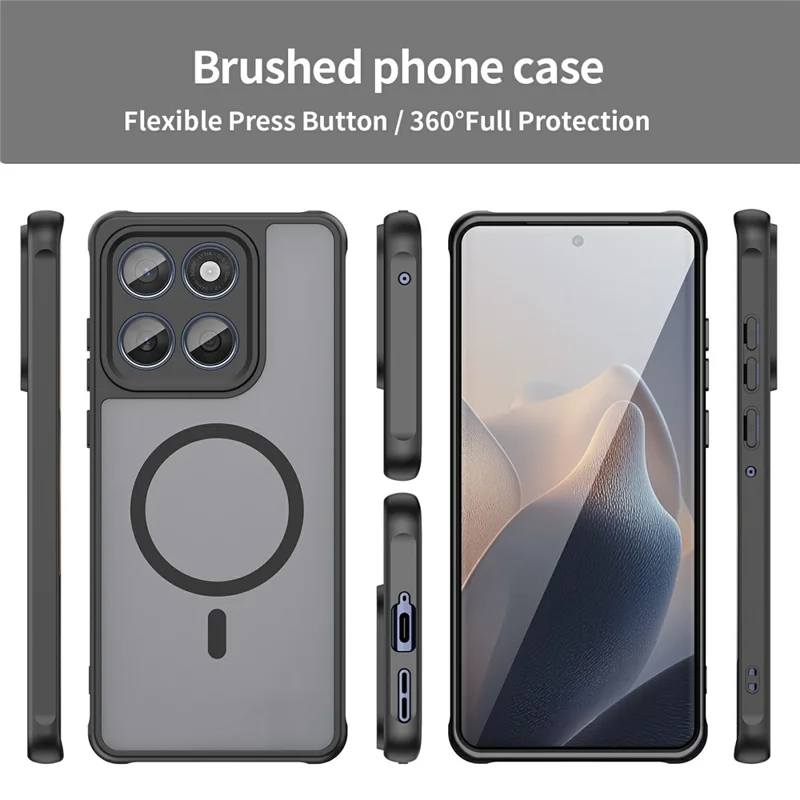 For Motorola Edge 60 Fusion 5G  /  Edge 60 5G Case Compatible with MagSafe Anti Drop PC + TPU Phone Cover - Black-Cellmalls