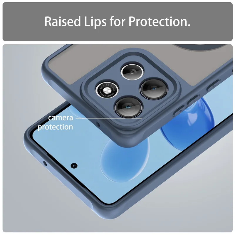 For Motorola Moto G86 5G Case Compatible with MagSafe Anti Drop PC + TPU Phone Cover - Blue-Cellmalls