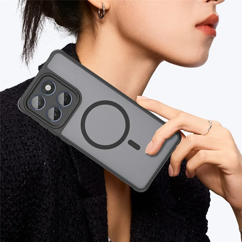 For Motorola Edge 60 Fusion 5G  /  Edge 60 5G Case Compatible with MagSafe Anti Drop PC + TPU Phone Cover - Black-Cellmalls