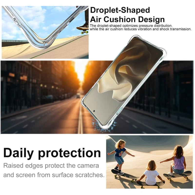 IMAK For Motorola Edge 60 Pro 5G Case TPU Phone Cover Airbag Shockproof Protection - Transparent-Cellmalls