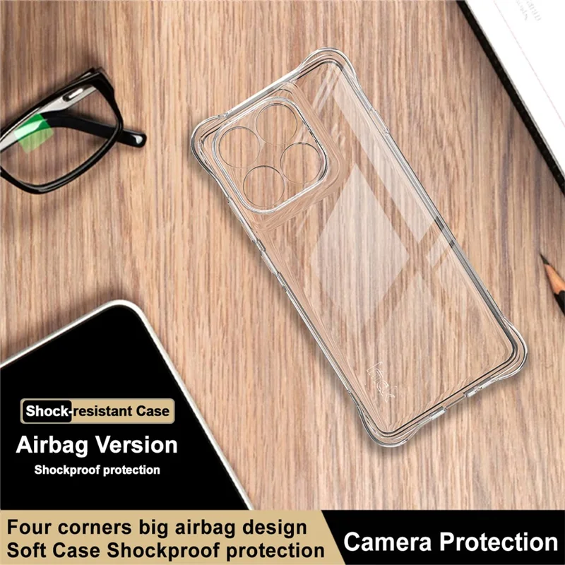 IMAK For Motorola Edge 60 Pro 5G Case TPU Phone Cover Airbag Shockproof Protection - Transparent-Cellmalls