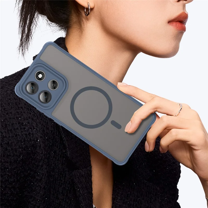 For Motorola Moto G86 5G Case Compatible with MagSafe Anti Drop PC + TPU Phone Cover - Blue-Cellmalls