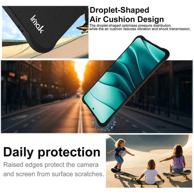 IMAK For Motorola Edge 60 5G / 60 Fusion 5G / Edge 60s 5G Case TPU Phone Cover Airbag Shockproof Protection - Matte Black-Cellmalls