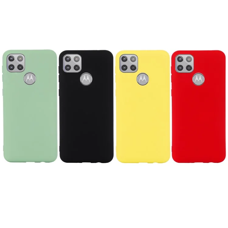 Liquid Silicone Soft Cover Case with Handy Strap for Motorola Moto G 5G - Red-Cellmalls