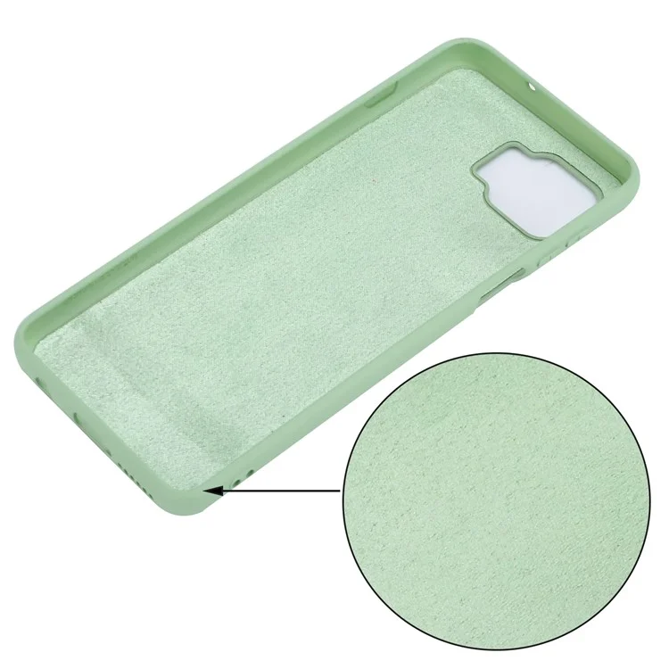 Solid Color Liquid Silicone Phone Protective Shell with Strap for Motorola Moto G 5G Plus - Green-Cellmalls