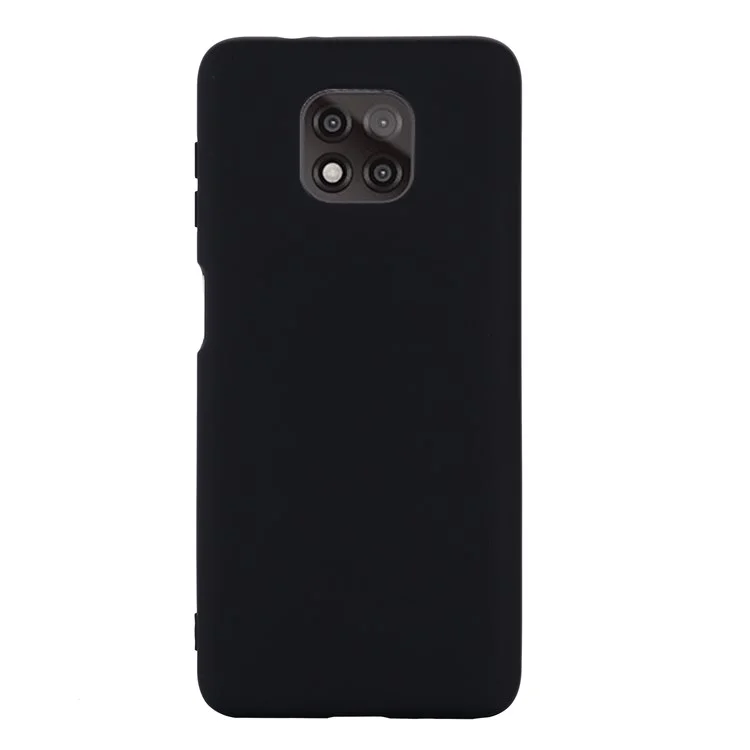 For Motorola Moto G Power (2021) Drop-proof Liquid Silicone Phone Case Protective Cover with Strap - Black-Cellmalls