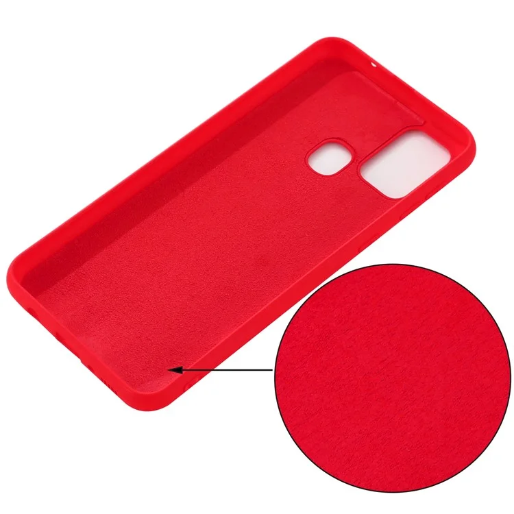 Liquid Silicone Soft Cover Case with Handy Strap for Motorola Moto G 5G - Red-Cellmalls