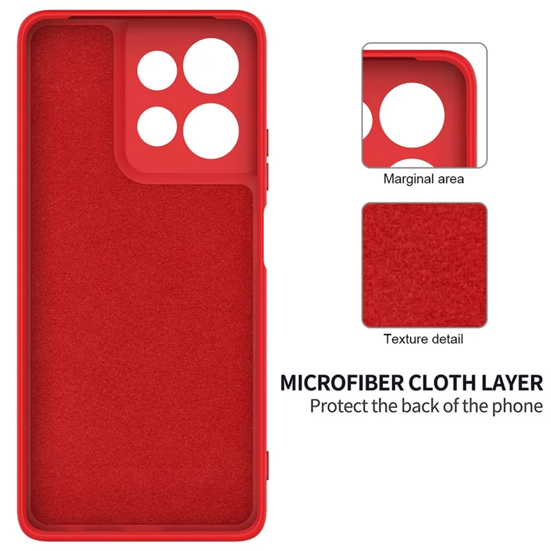 For Motorola Moto G Power (2025) Case Liquid Silicone Phone Back Cover with Hand Strap - Red-Cellmalls