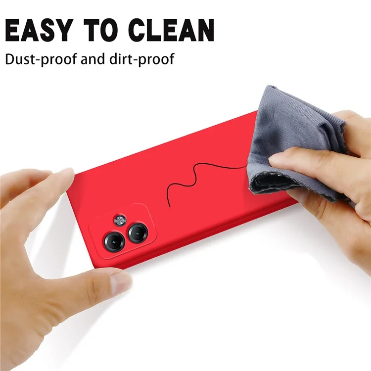 For Motorola Moto G14 4G Case Shockproof Liquid Silicone Mobile Phone Shell Cover - Red-Cellmalls