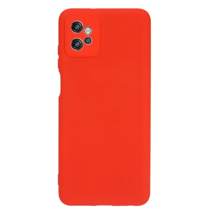 For Motorola Moto G32 4G Raised Bezel Protection Liquid Silicone Phone Case Inside Soft Microfiber Lining Phone Protective Shell Cover - Red-Cellmalls